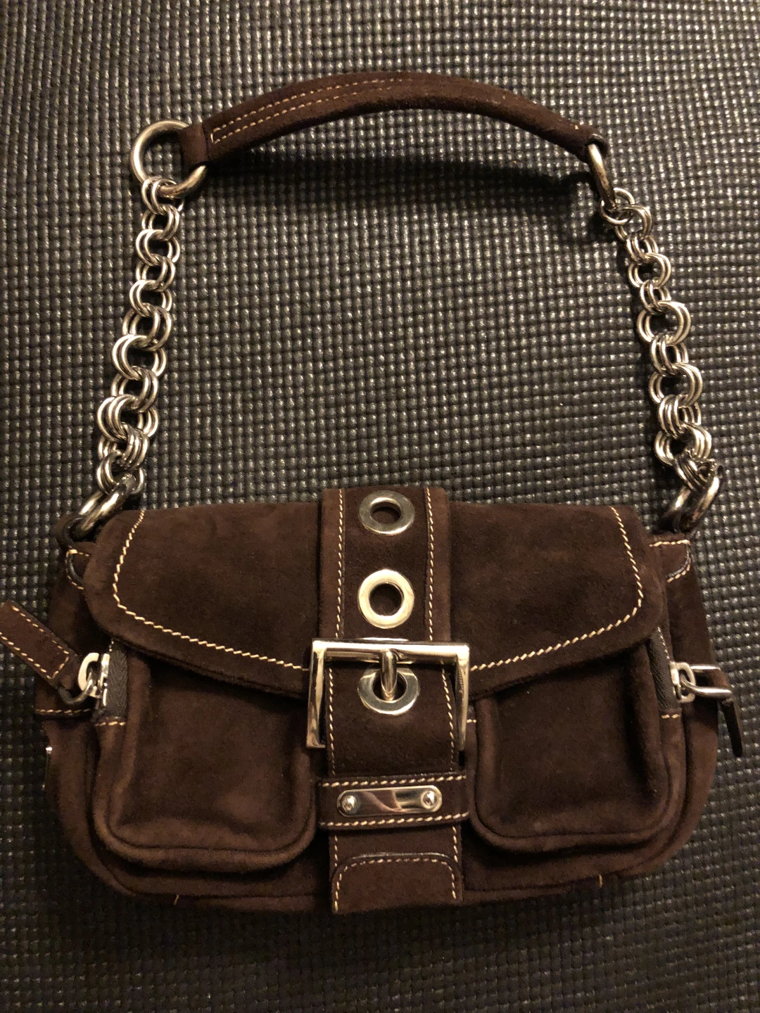 Prada Suede Shoulder Bag