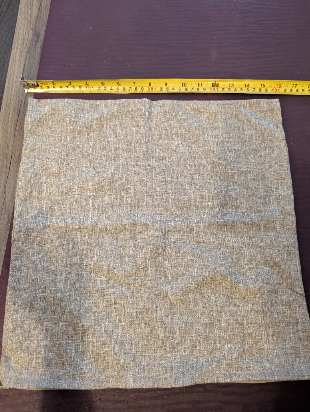 Textured Tan Pillow Cover & Grey Curtain Panel - photo 5