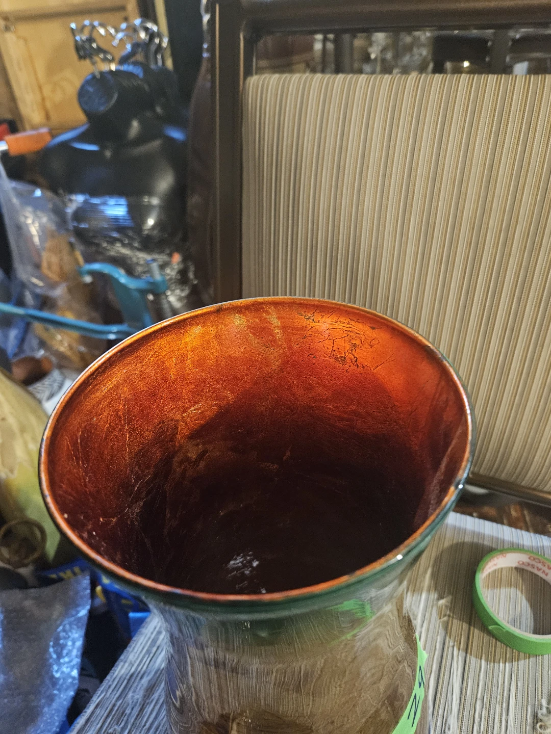 Decorative Glass Vase with Gold Leaf Accents - photo 5