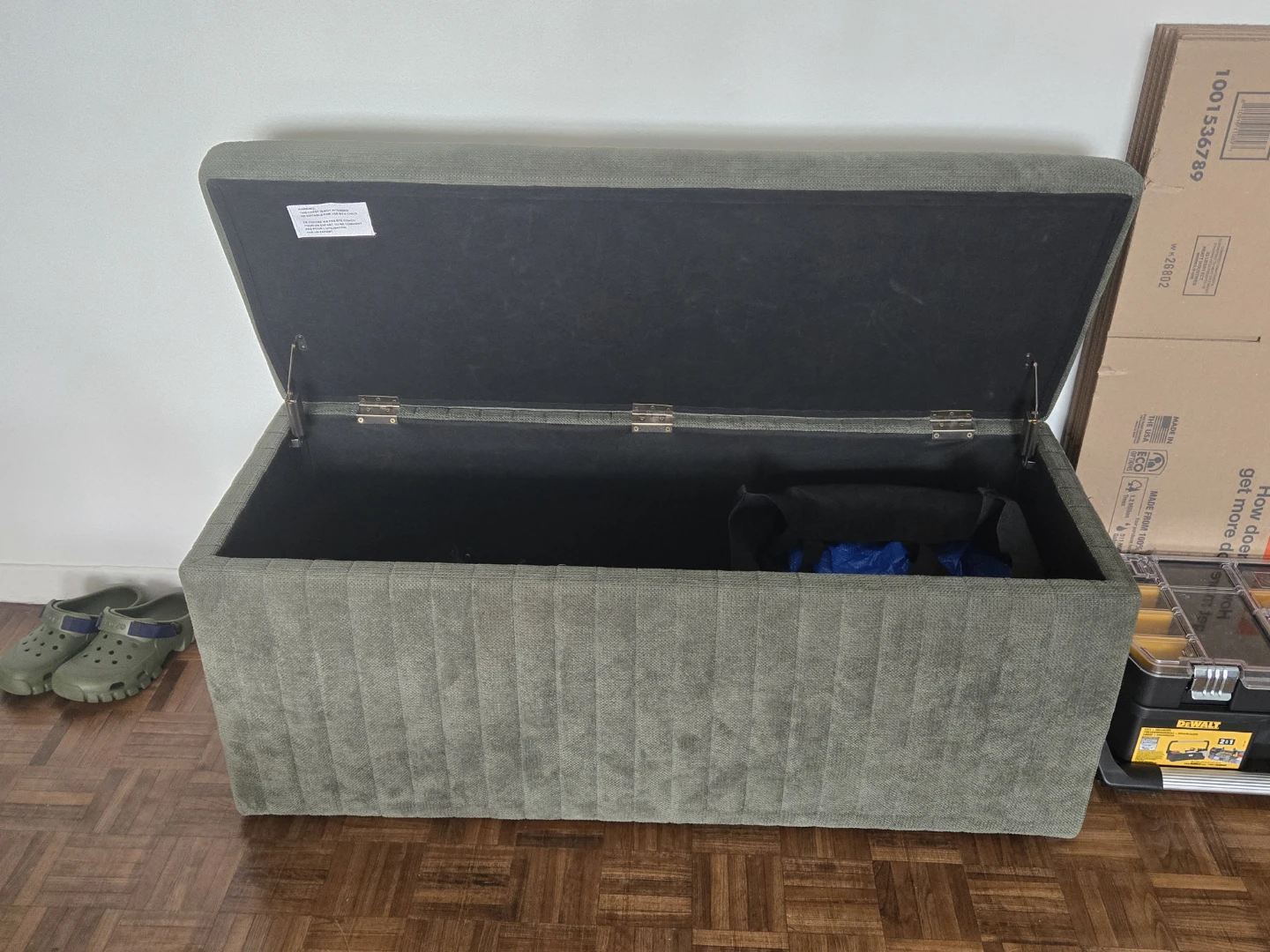 Ottoman Bench With Storage Green - photo 3