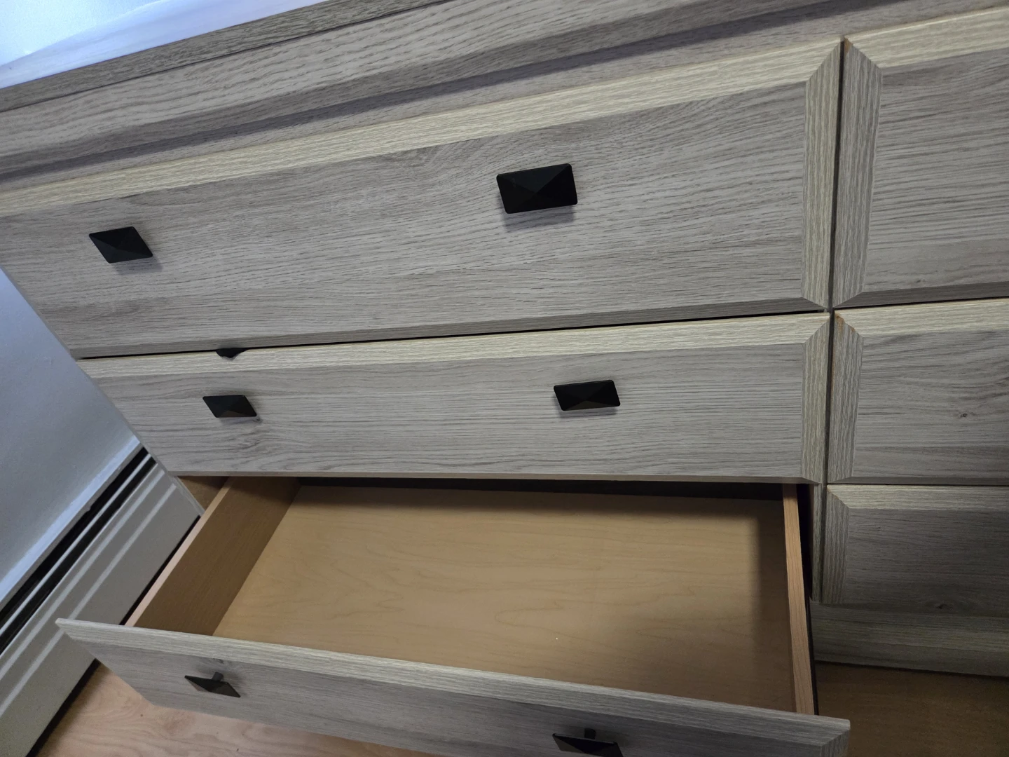 Light Wood Dresser with Black Hardware - photo 2