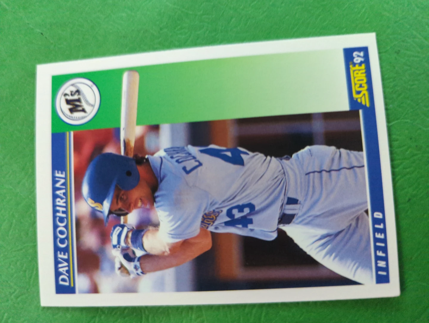 1992 Score Baseball Card - Dave Cochrane ⚽