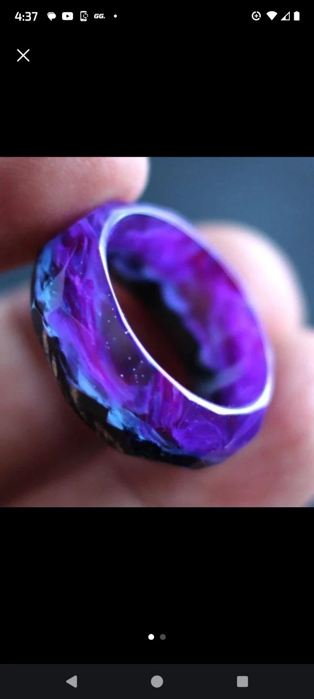 Northern Lights Wood Resin Ring - save your $$ - photo 3