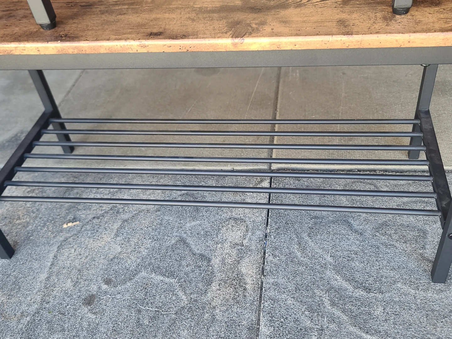 Industrial Style End Table with Magazine Rack - photo 4