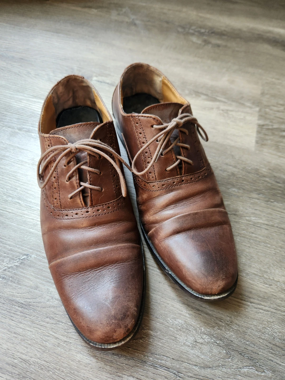 Original Penguin Men's Brown Leather Dress Shoes ⚽