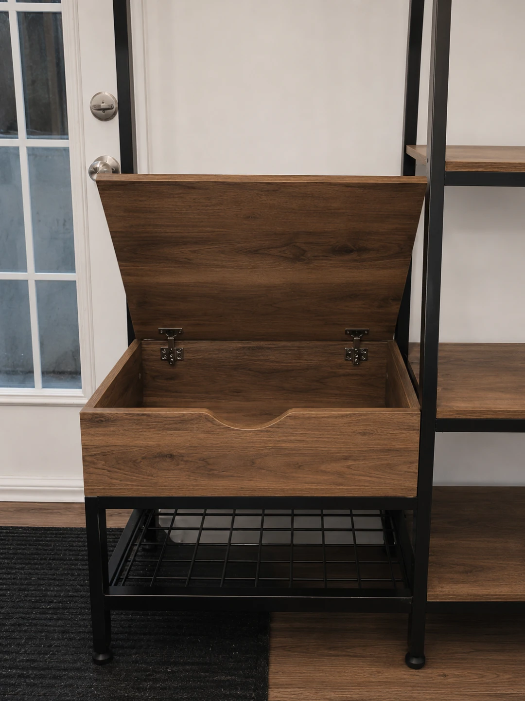 Hall Tree Shelf with Drawer and Hooks - photo 2