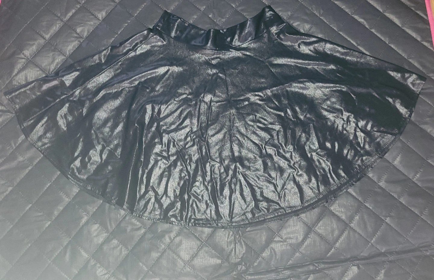 Black Faux Leather Mini Skirt