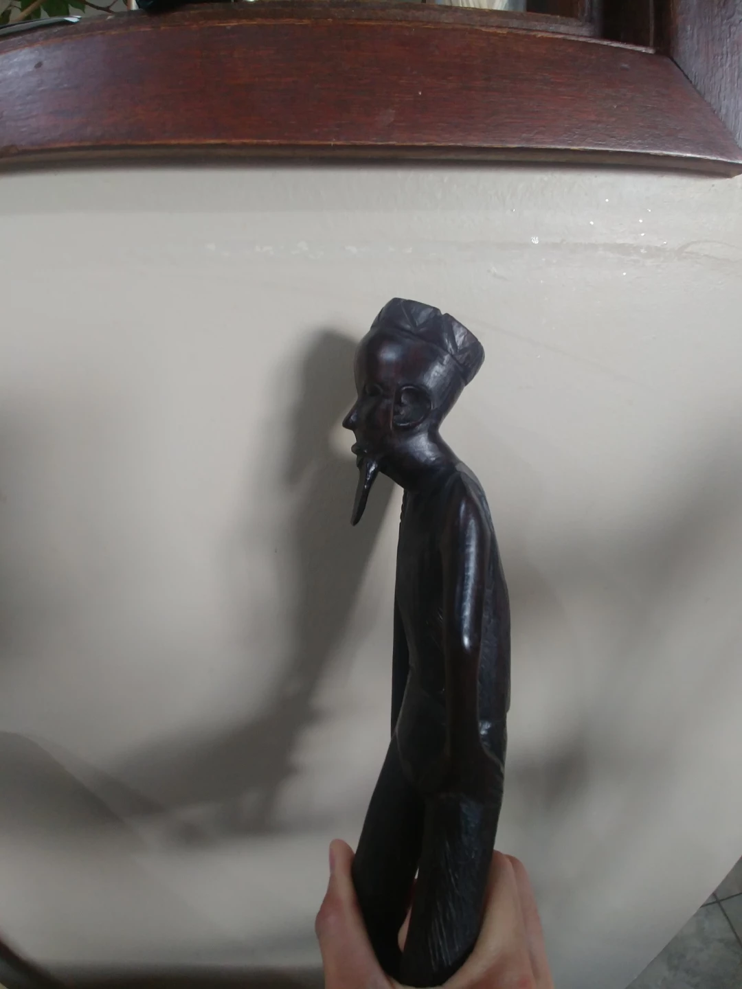 Set of Two Vintage Carved Wooden Figurines - photo 4
