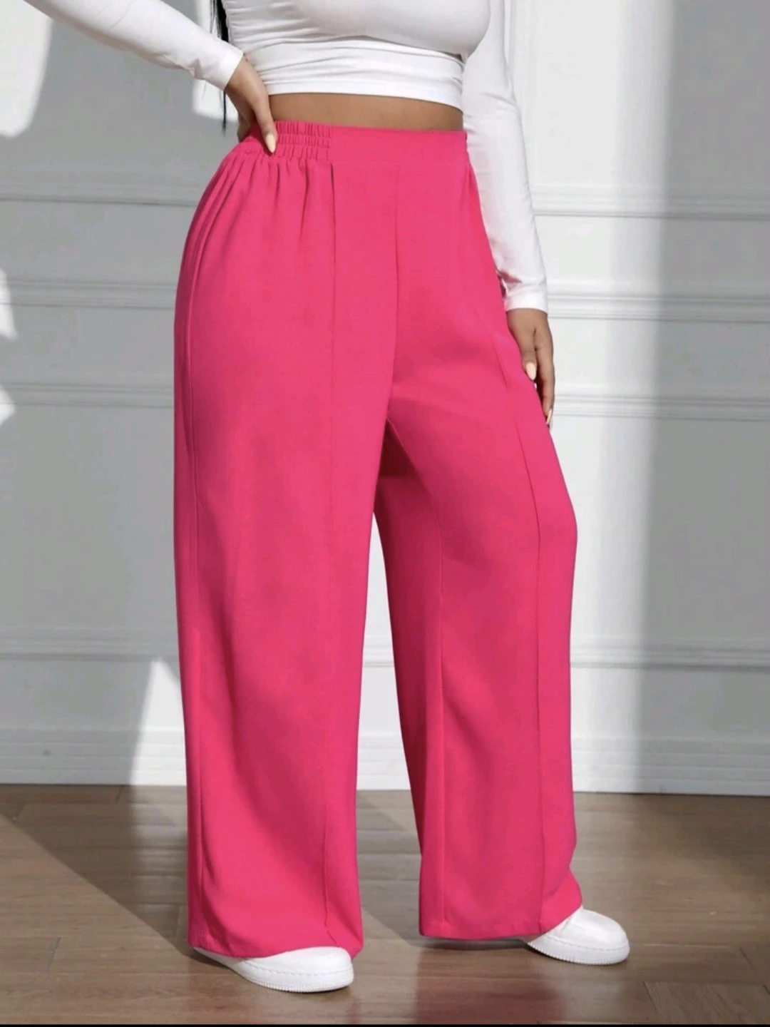 SHEIN Curve Wide Leg Pants