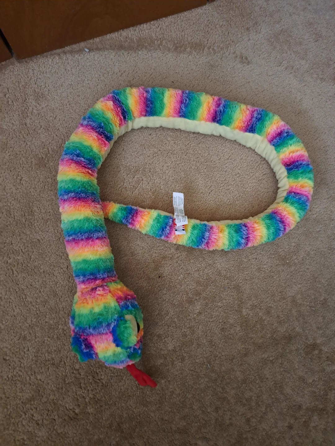 Rainbow Diamond Snake Plush - 62in