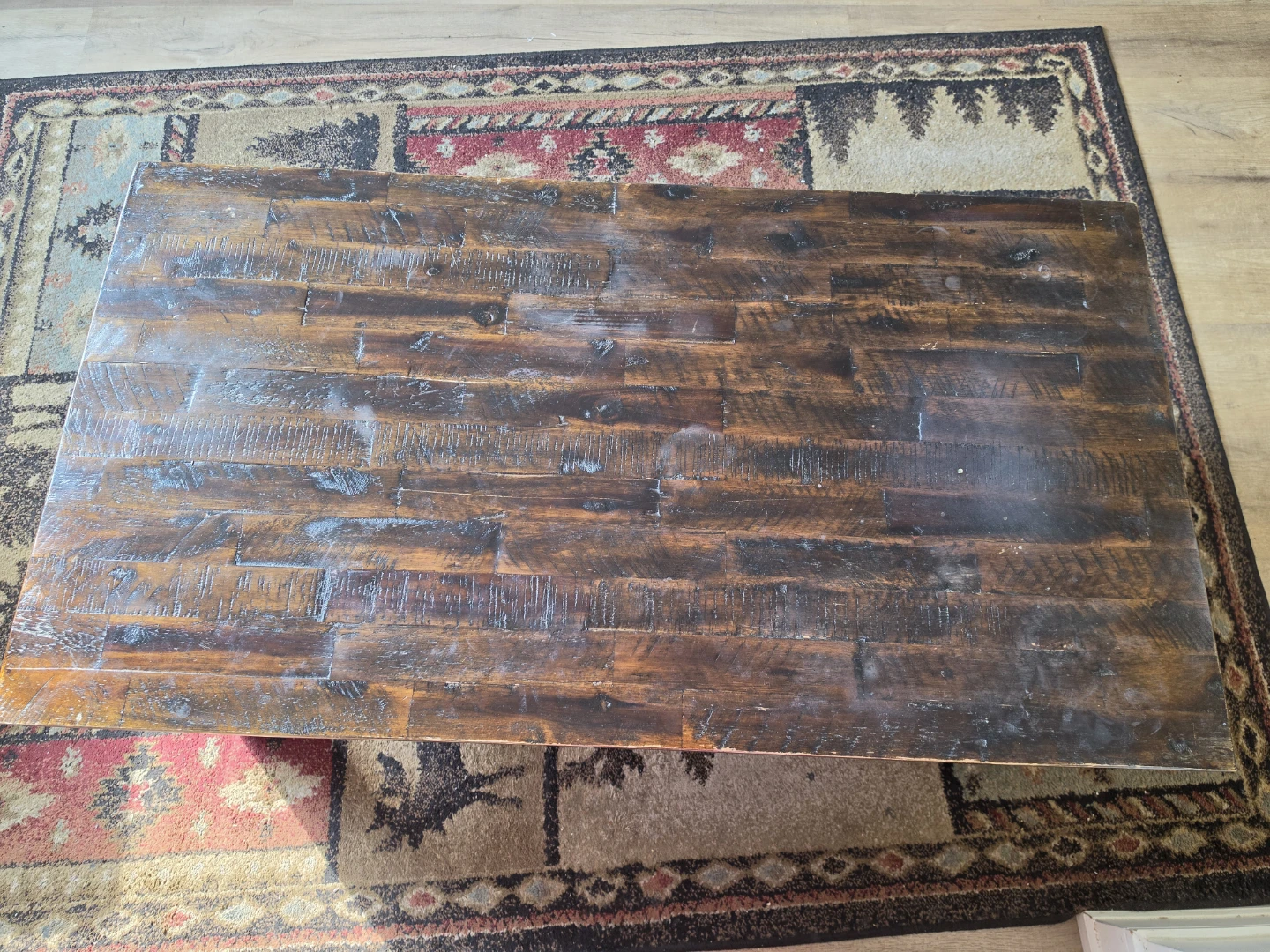 Rustic Wooden Coffee Table with Drawers - photo 3