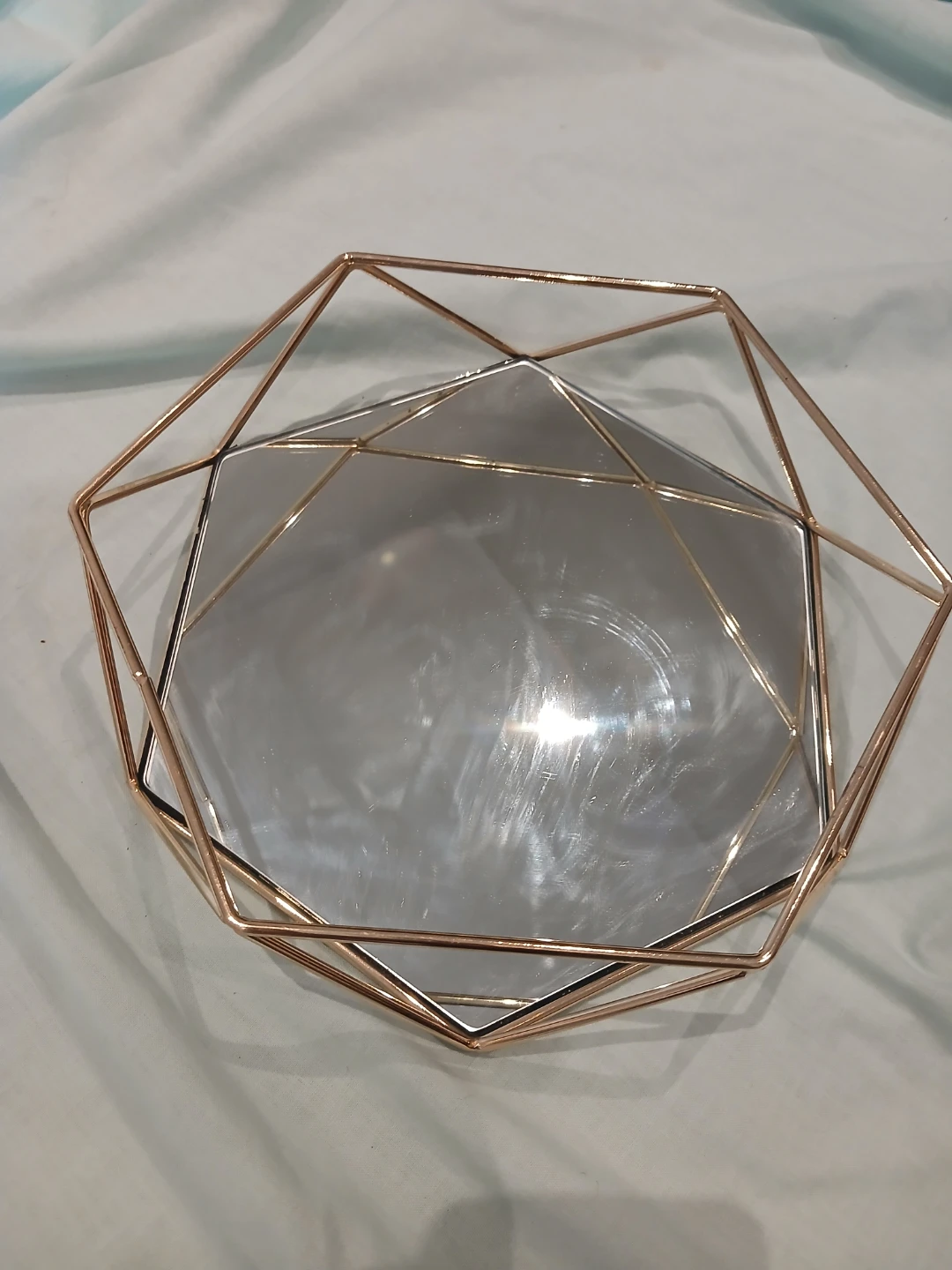 Geometric Metal Vanity Tray
