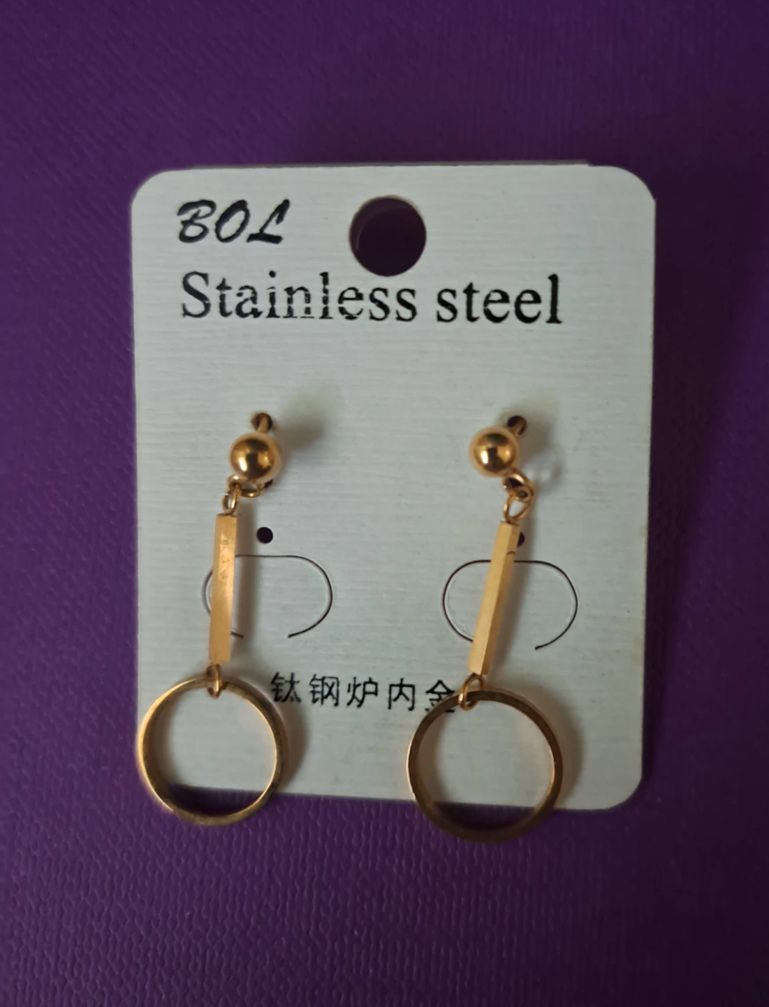 BOL Stainless Steel Hoop Earrings