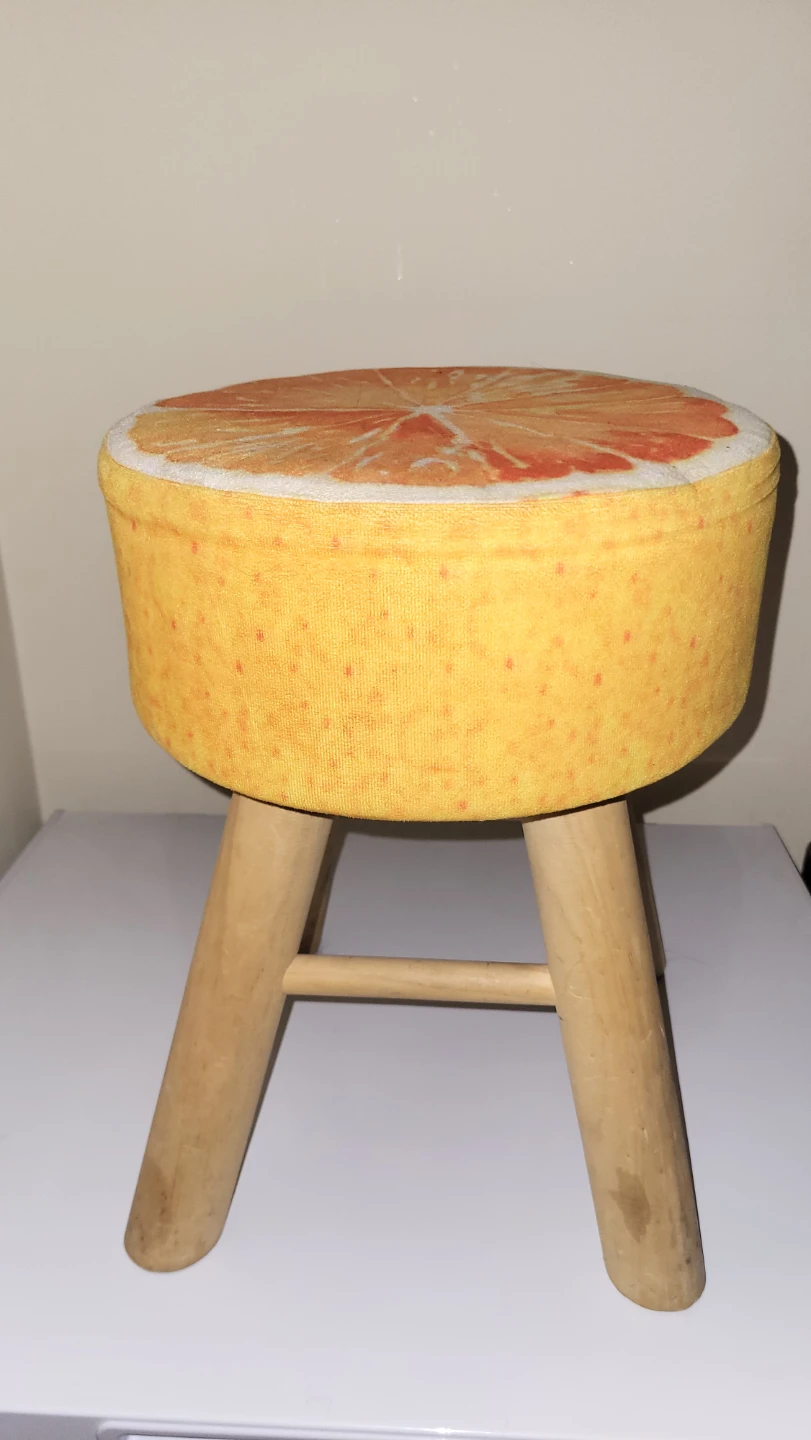Orange Slice Footstool