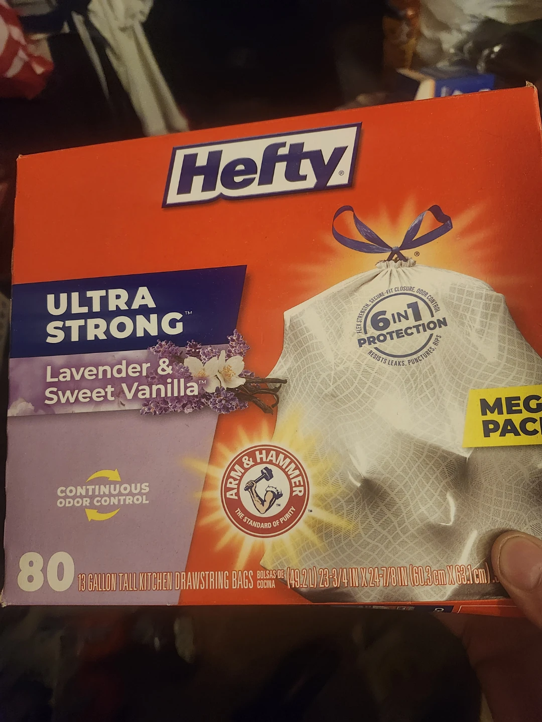 Hefty Ultra Strong Lavender & Sweet Vanilla Kitchen Bags - 80 Ct