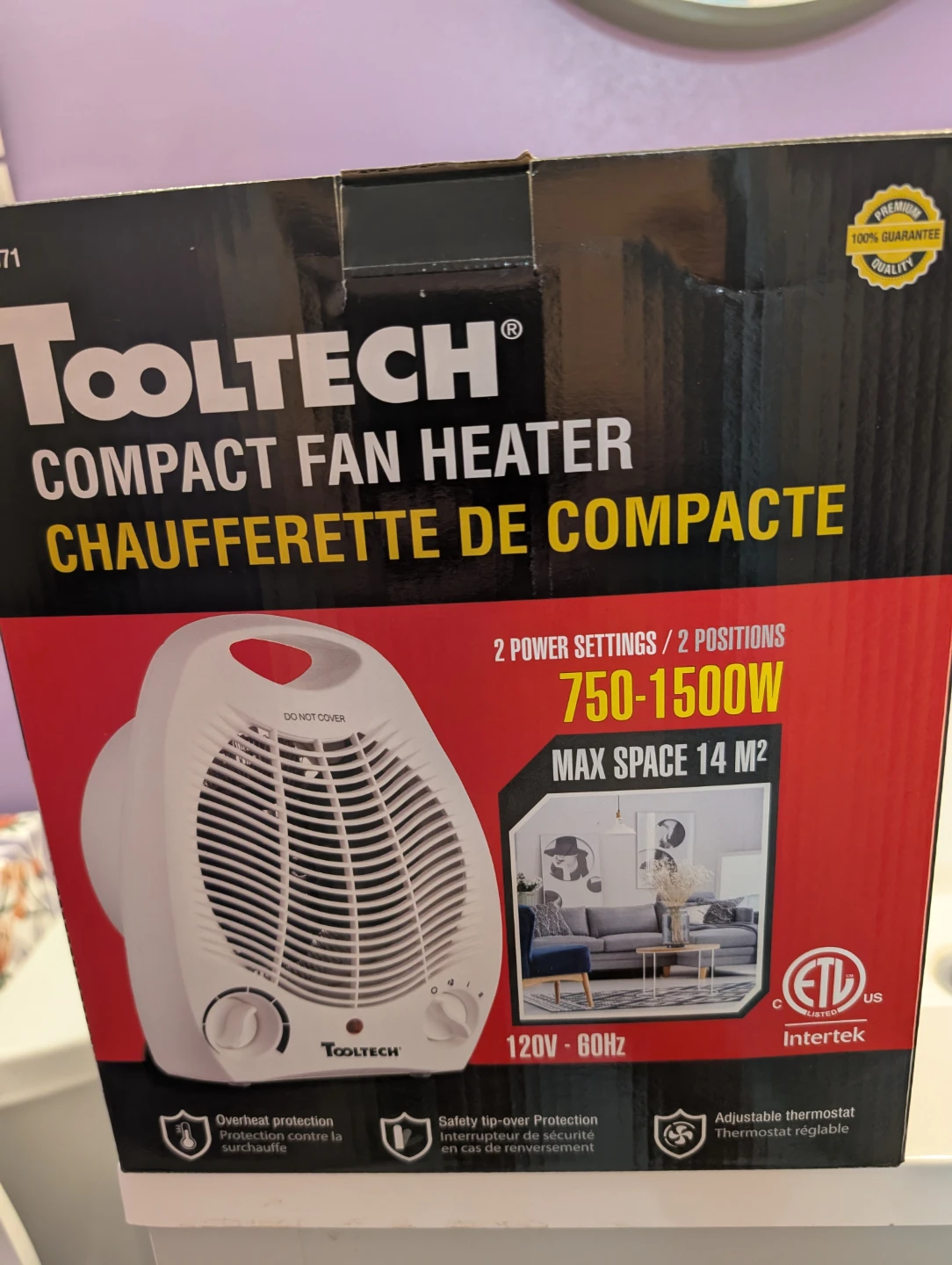 Tooltech Compact Fan Heater
