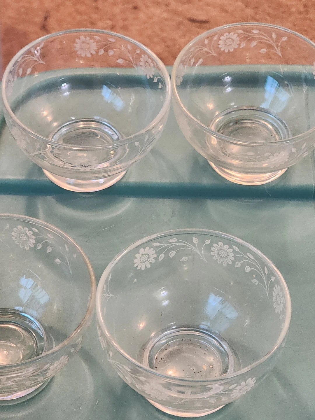 4  vintage Dominion Glass dessert bowls 1950s. - photo 4