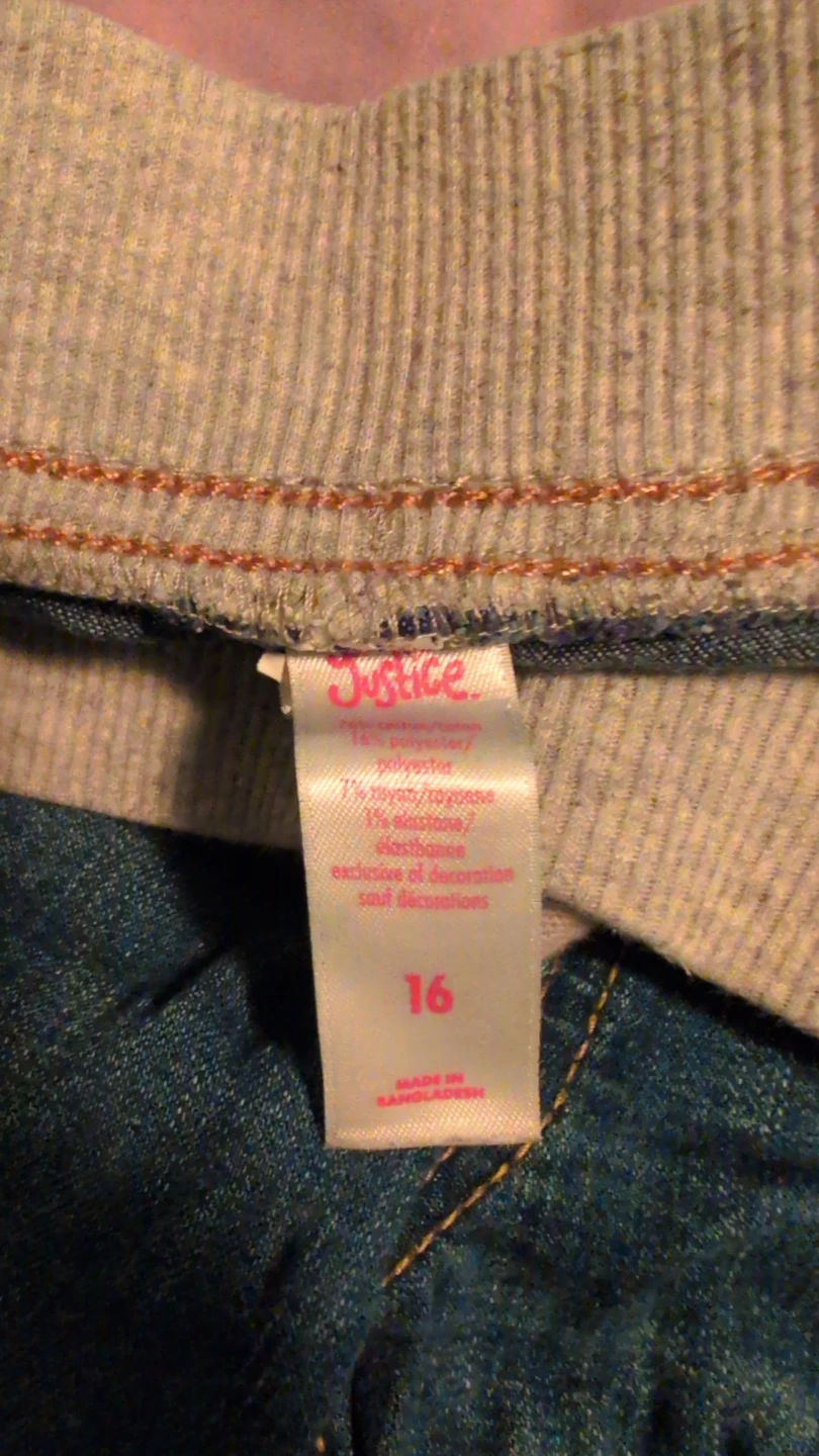 Justice Denim Shorts Size 16 - photo 3