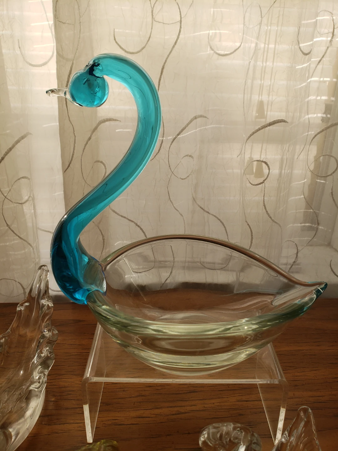 Set of 4 Glass Swan Trinket Dishes - photo 2