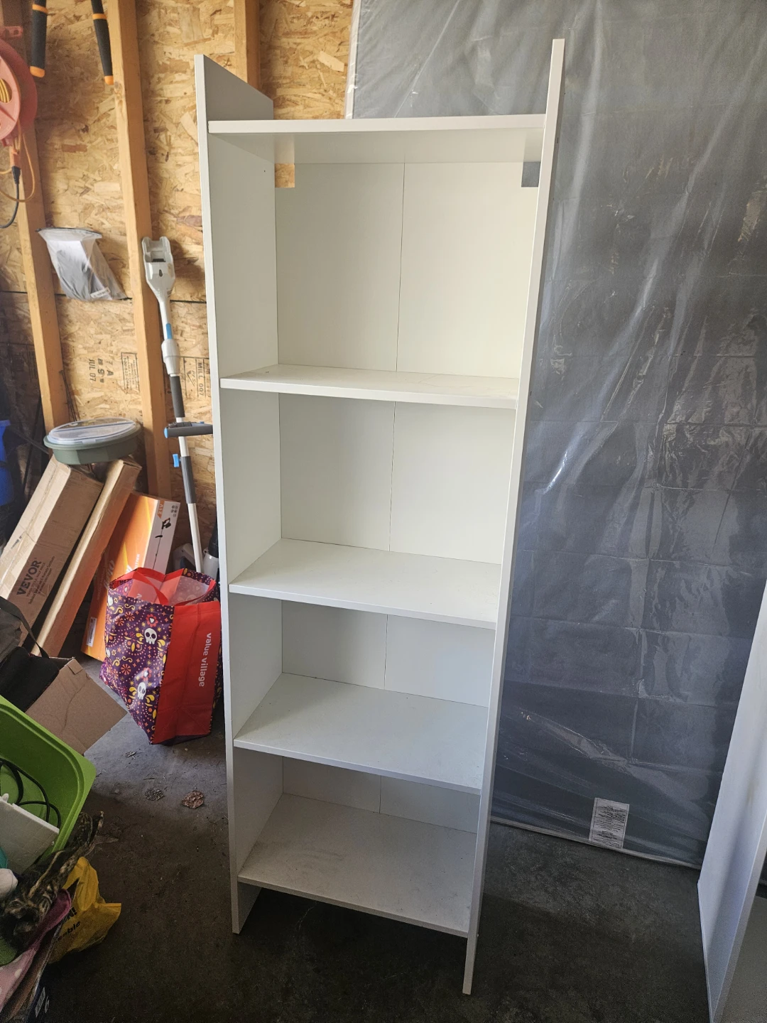 White 4-Shelf Bookshelf