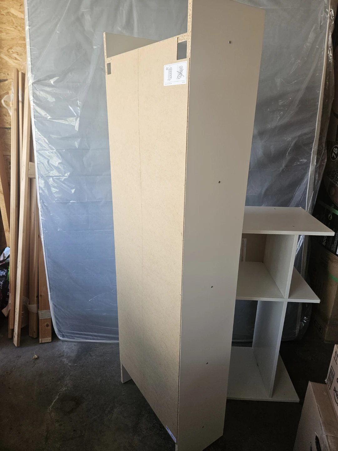 White 4-Shelf Bookshelf - photo 3