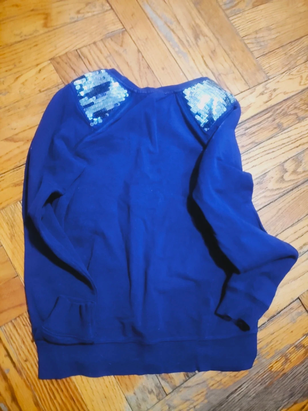 LOVE H81 Blue Sequin kids Sweatshirt Size S/P - photo 4