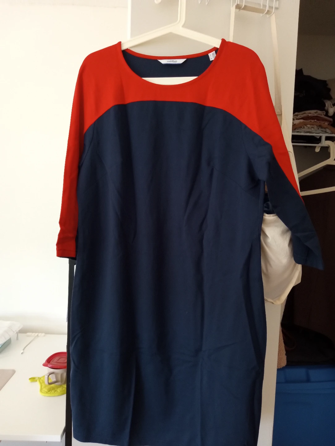 New Colorblock Dress - Navy & Red $10sz M