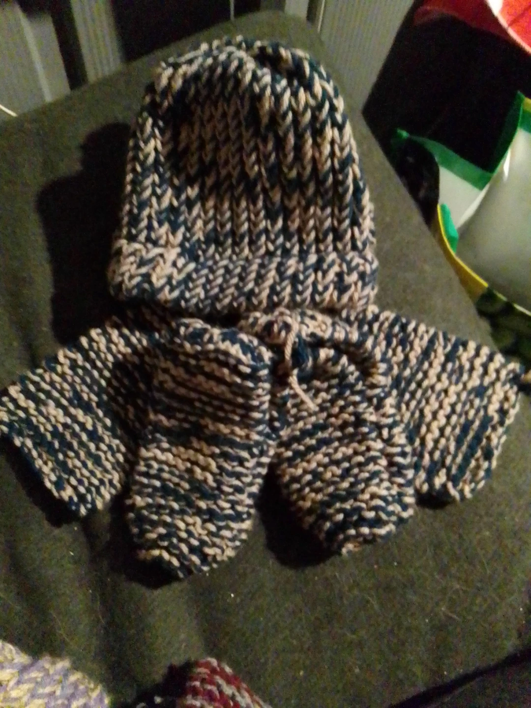 Hand-Knit Hat , Scarf and slipper Sets - photo 5