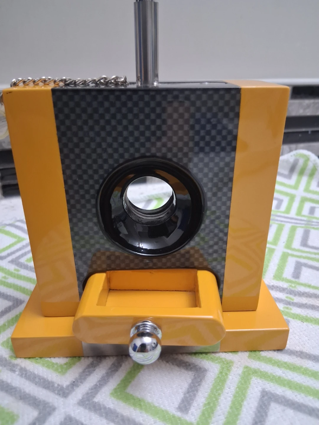 Yellow and Carbon Fiber Cigar Cutter - photo 4
