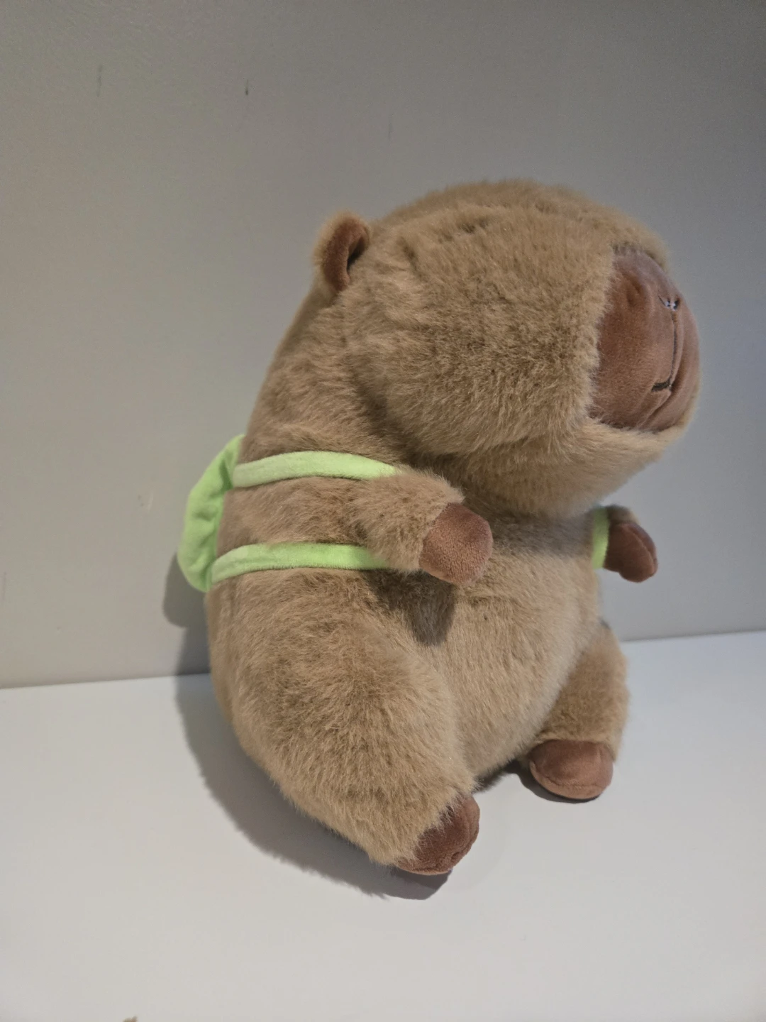 Plush Capybara with Turtle Backpack