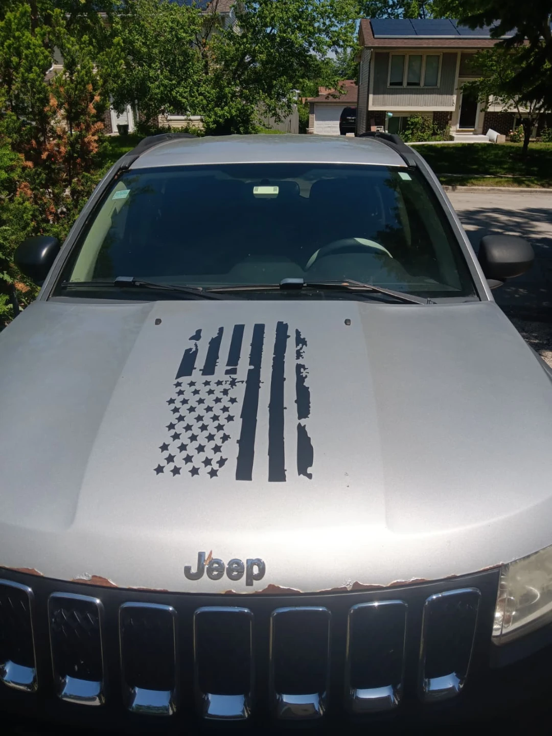 Silver Jeep Compass SUV