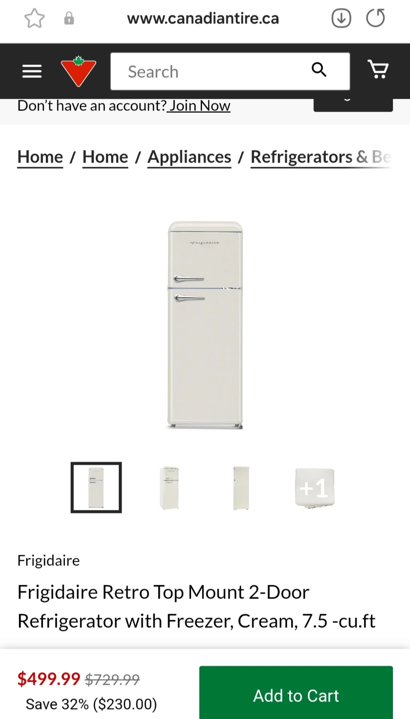 Frigidaire Retro Top Mount 2-Door Refrigerator with FreezerCream - photo 3
