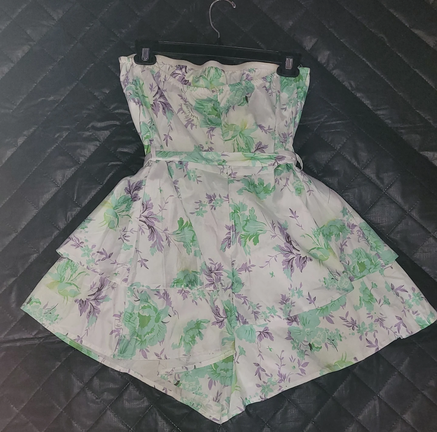 Strapless Floral Romper