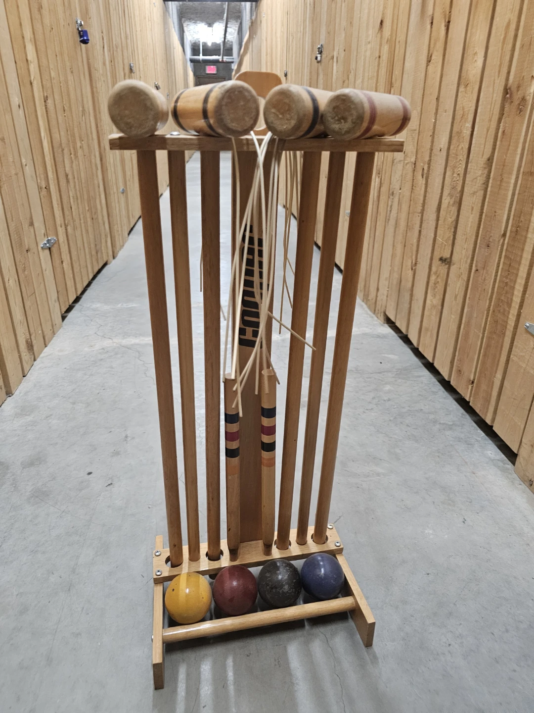 Wooden Croquet Set with 4 Mallets and Balls - photo 3
