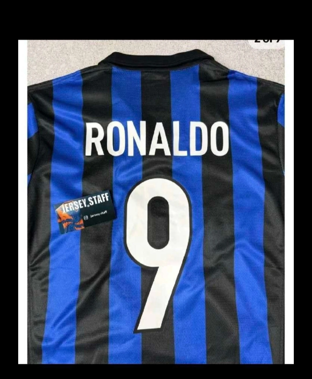 ⚽️ INTER MILAN 98/99  RONALDO #9  HOME  JERSEY  - LARGE ⚽️ - photo 2