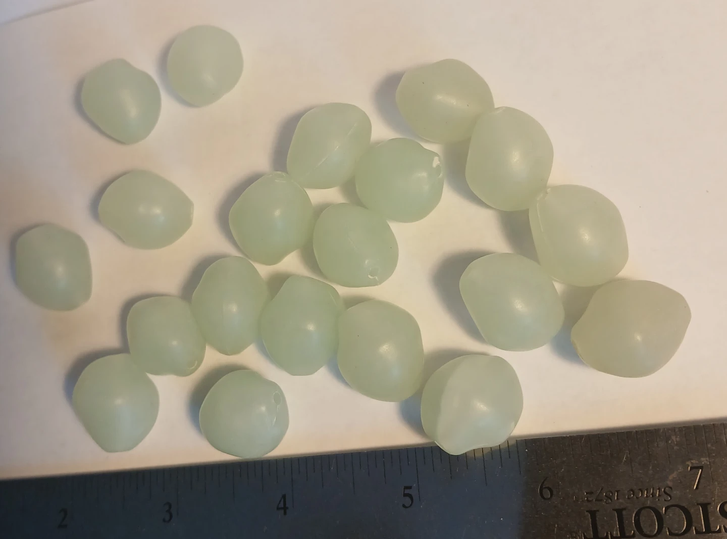 Glow in the large mint beads. Lot of 20 - photo 4