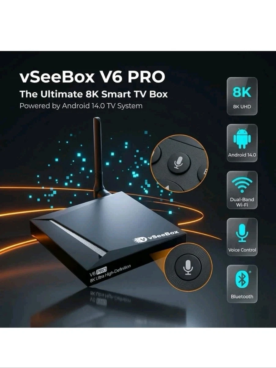 vSeeBox V6 PRO Android 14 8K Smart TV Box - photo 3