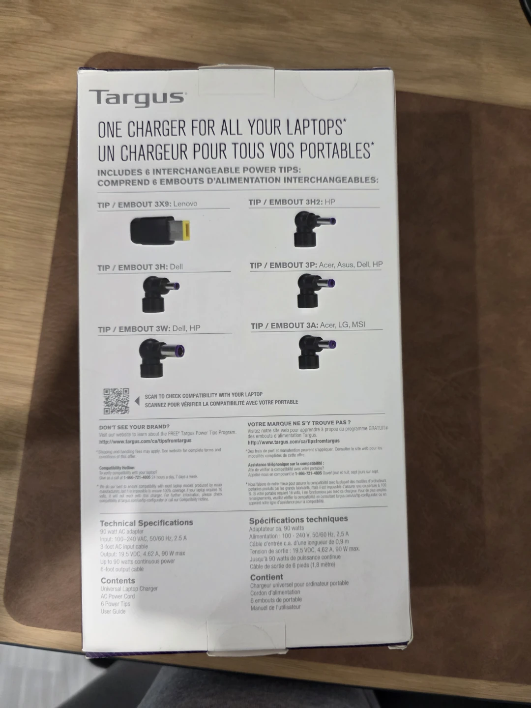 Targus 90W Universal Laptop Charger new unused. - photo 2