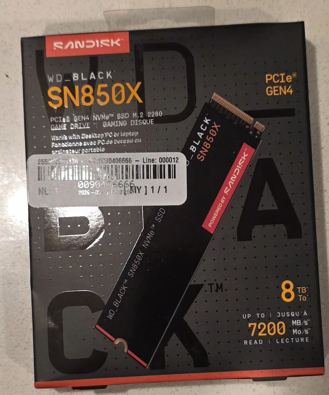 WD_BLACK SN850X NVMe SSD 8TB
