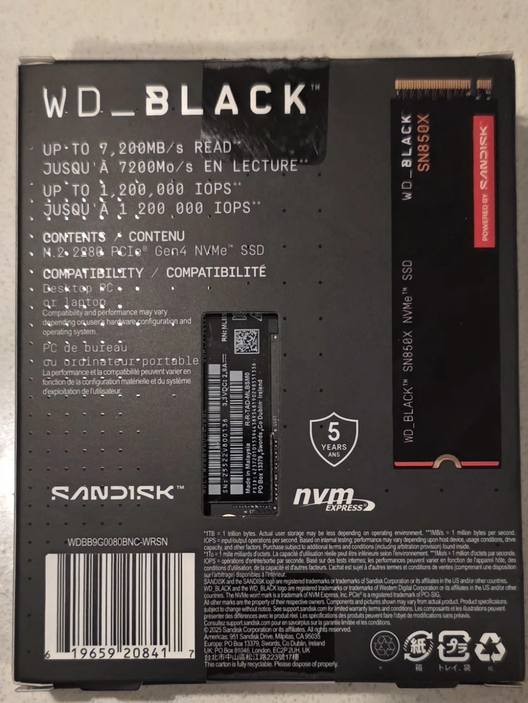WD_BLACK SN850X NVMe SSD 8TB - photo 2