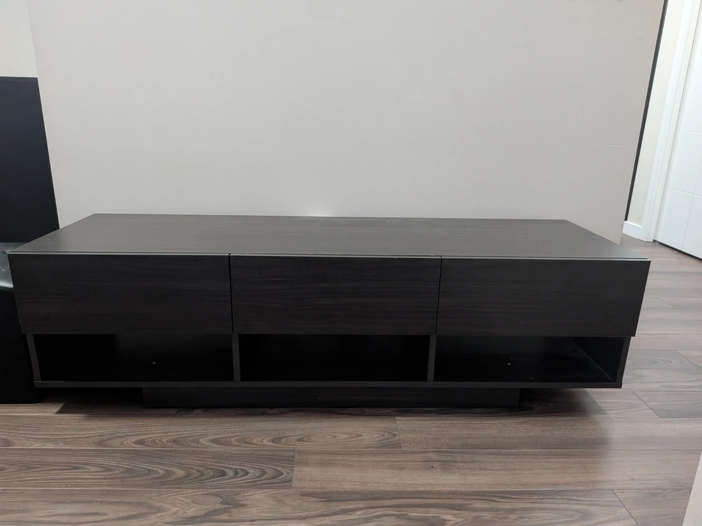 Dark Wood Media Console TV Stand - photo 2