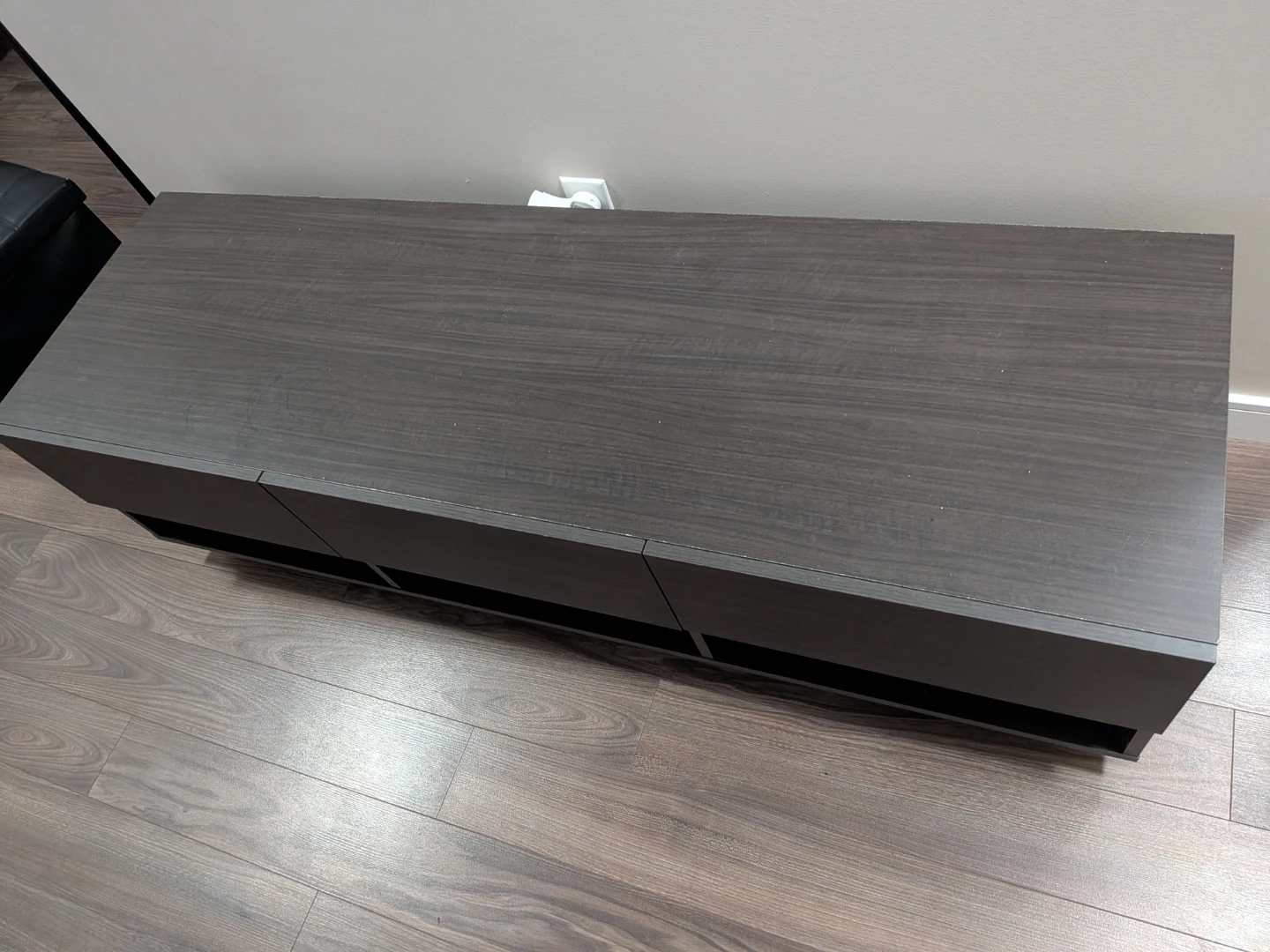 Dark Wood Media Console TV Stand - photo 3