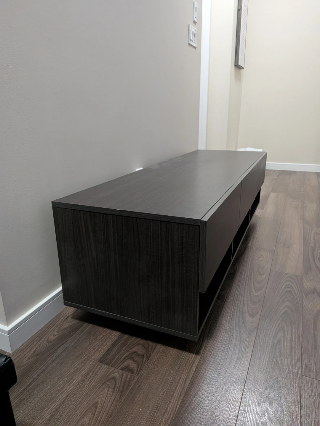 Dark Wood Media Console TV Stand - photo 5