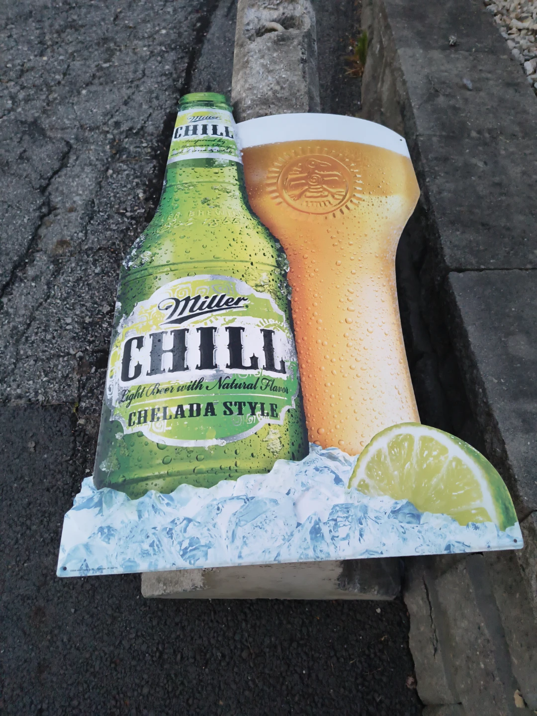 Miller chill metal sign