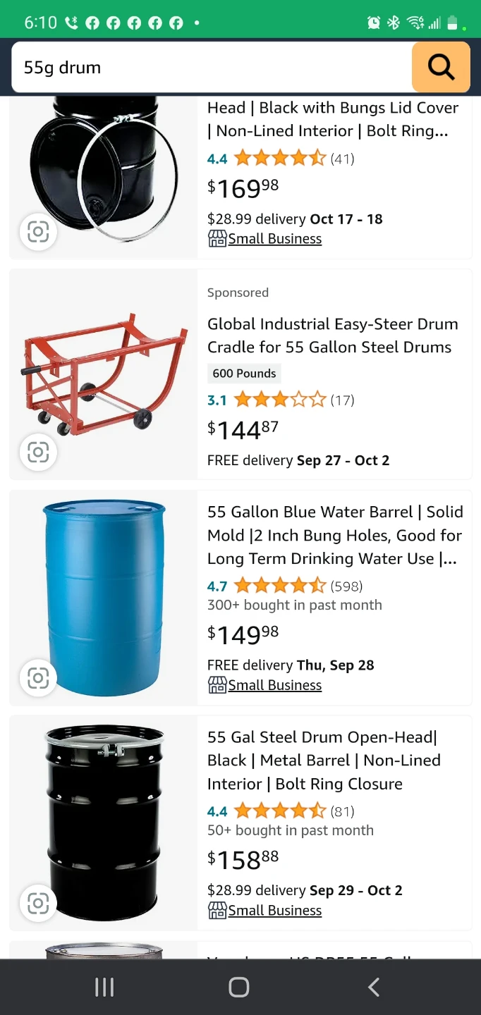Blue 55 Gallon Plastic Drum - photo 5