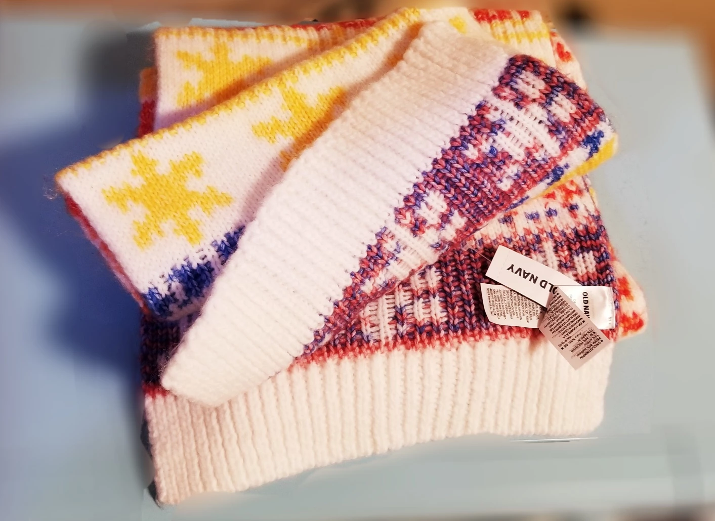 NEW Old Navy Fair Isle Knit Scarf ⚽