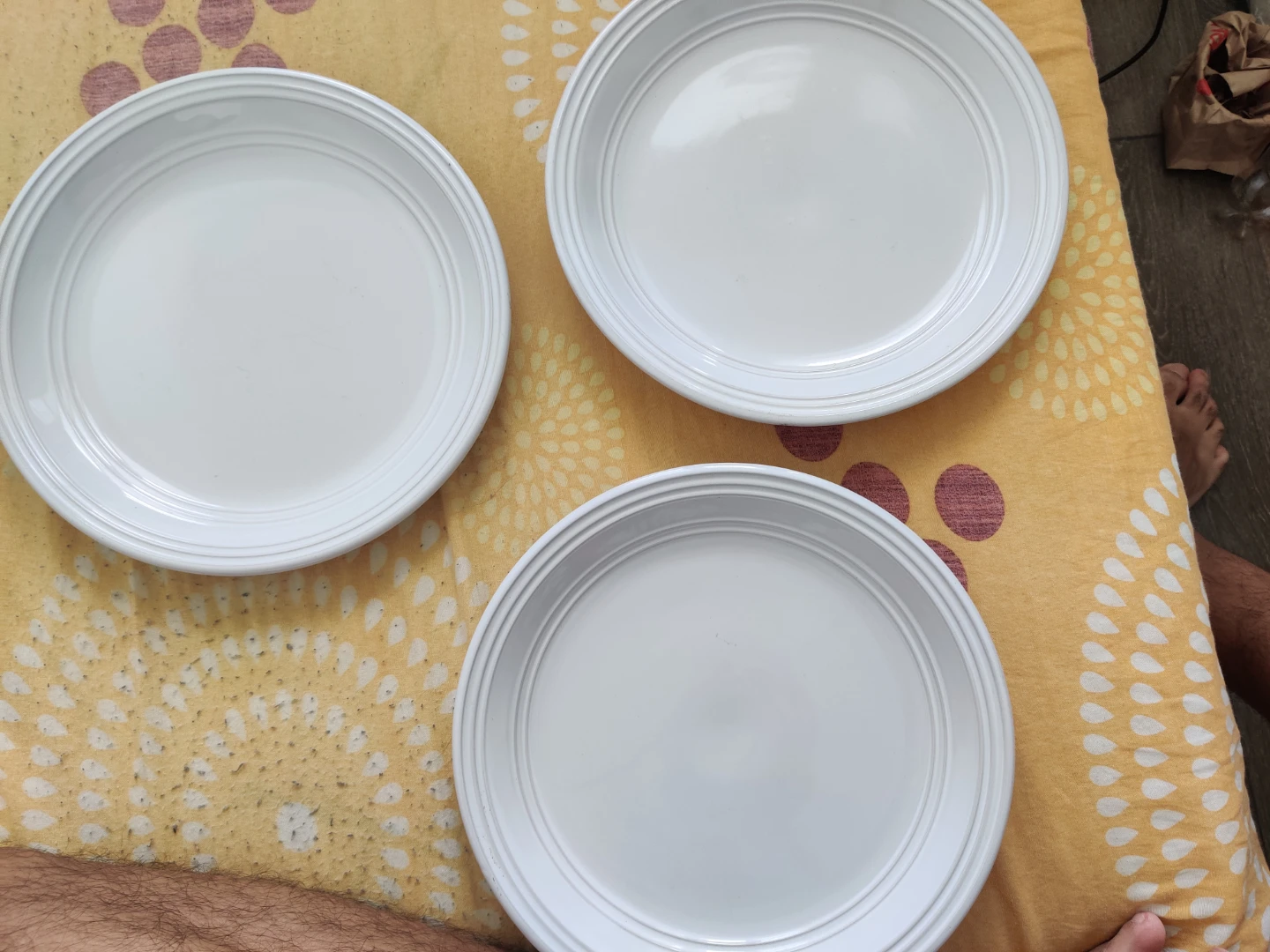 Mainstays White Dinner Plates - Set of 3