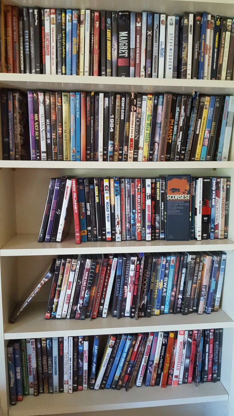 Collection of DVDs and Blu-rays