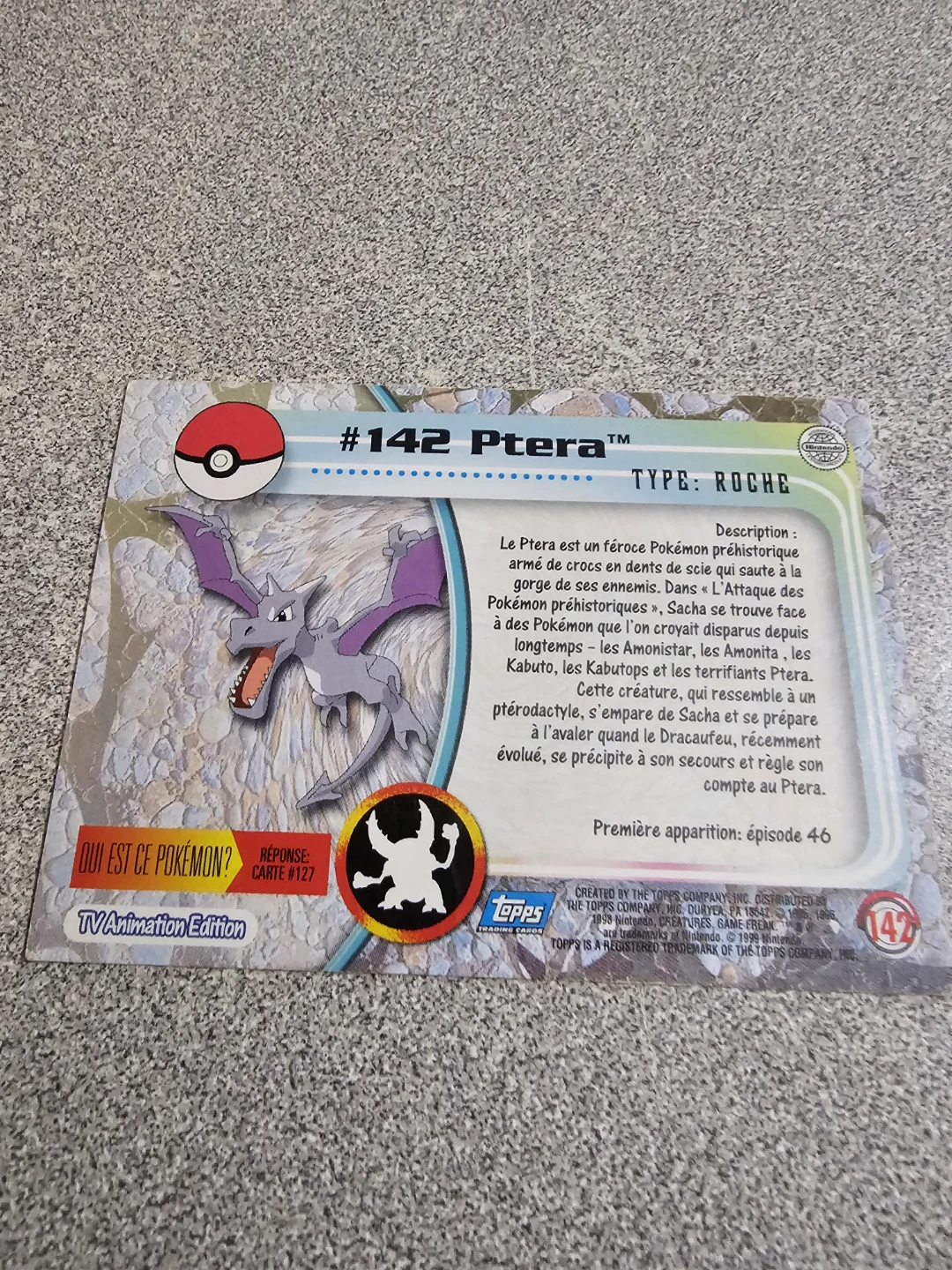Pokémon #142 Ptera Card - photo 2