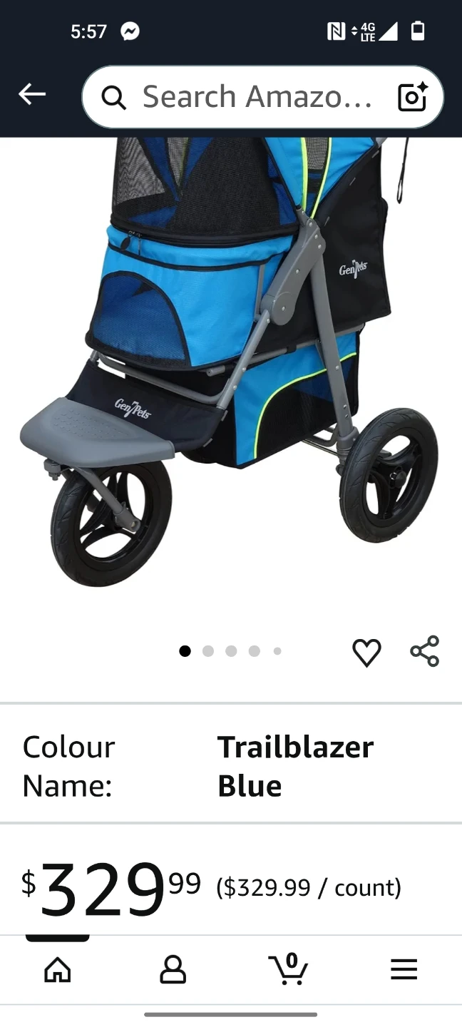 Gen7Pets Trailblazer Blue Pet Stroller